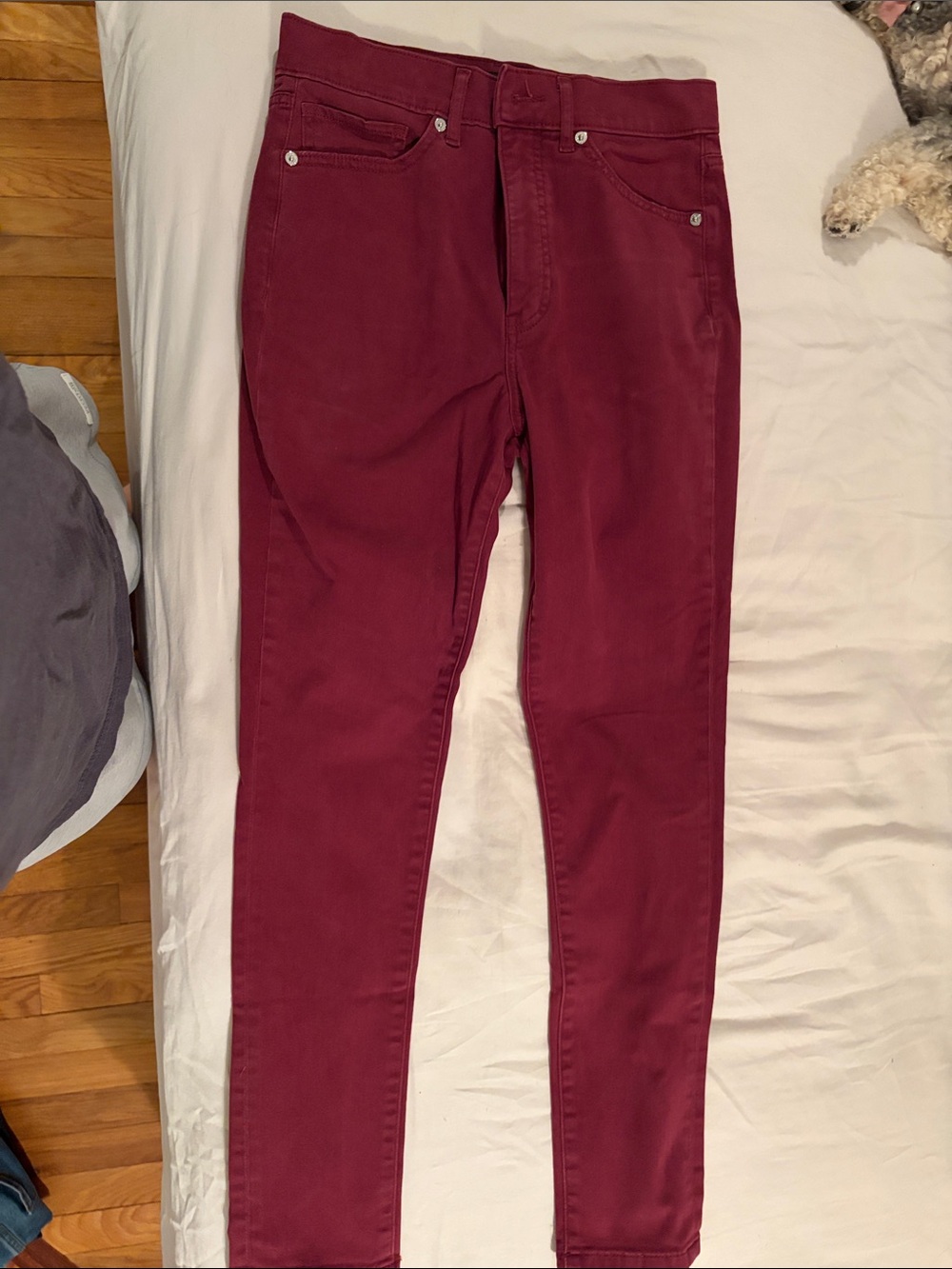 Women's Burgundy Slim Jeans
